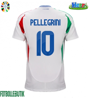 Italien Lorenzo Pellegrini #10 Bortatröja EM 2024 Kortärmad